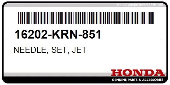 Honda 16202-KRN-851 Needle, Set, Jet