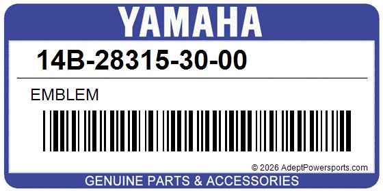 Yamaha 14B-28315-30-00 Emblem