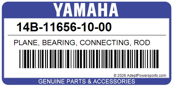 Yamaha 14B-11656-10-00 Plane, Bearing, Connecting, Rod