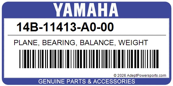 Yamaha 14B-11413-A0-00 Plane, Bearing, Balance, Weight