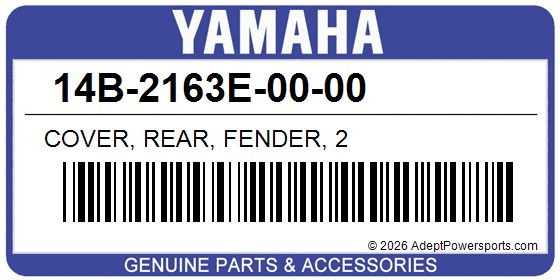 Yamaha 14B-2163E-00-00 Cover, Rear, Fender, 2