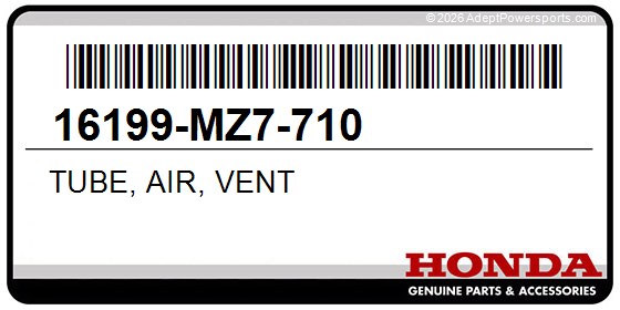 Honda 16199-MZ7-710 Tube, Air, Vent