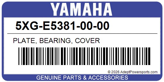 Yamaha 5XG-E5381-00-00 Plate, Bearing, Cover
