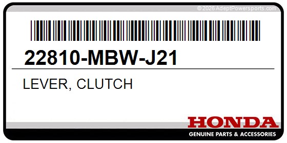 Honda 22810-MBW-J21 Lever, Clutch