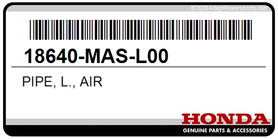 Honda 18640-MAS-L00 Pipe, L., Air