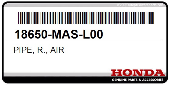 Honda 18650-MAS-L00 Pipe, R., Air