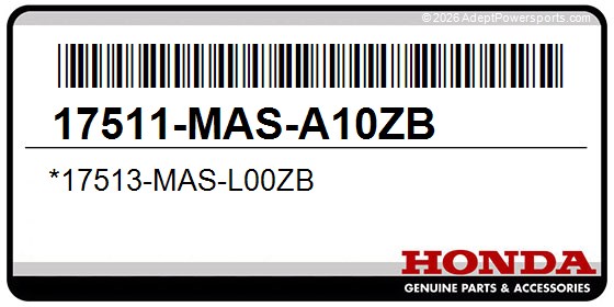 Honda 17511-MAS-A10ZB *17513-Mas-L00zb