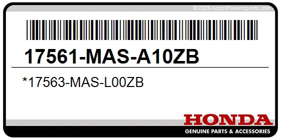 Honda 17561-MAS-A10ZB *17563-Mas-L00zb