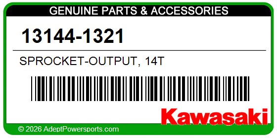 Kawasaki 13144-1321 Sprocket-Output, 14T
