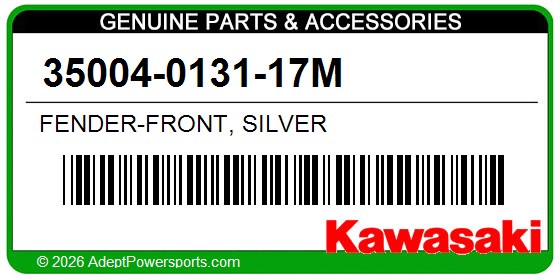 Kawasaki 35004-0131-17M Fender-Front, Silver