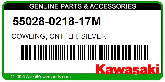 Kawasaki 55028-0218-17M Cowling, Cnt, Lh, Silver