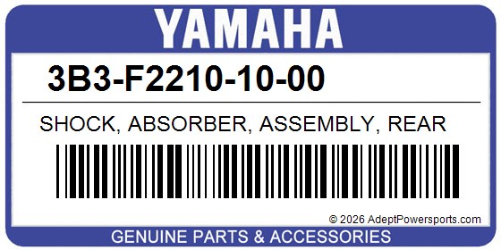 Yamaha 3B3-F2210-10-00 Shock, Absorber, Assembly, Rear