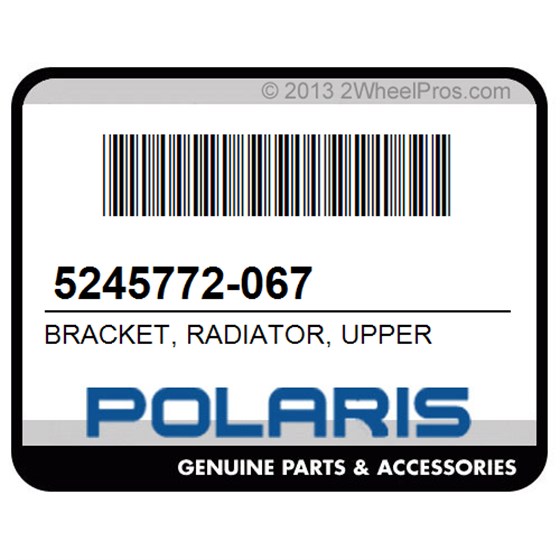 Polaris 5245772-067 Bracket, Radiator, Upper