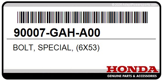 Honda 90007-GAH-A00 Bolt, Special, (6X53)