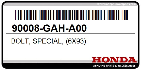 Honda 90008-GAH-A00 Bolt, Special, (6X93)