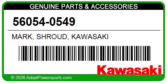 Kawasaki 56054-0549 Mark, Shroud, Kawasaki