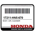 Honda 17211-HN5-670 Body, Air, Cleaner