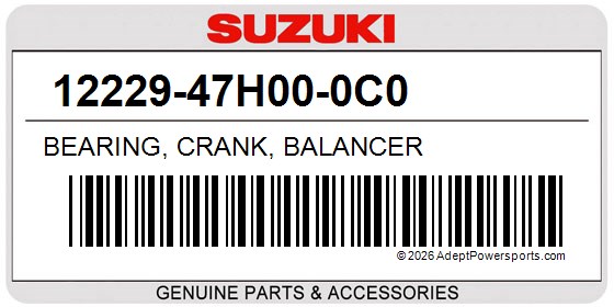 Suzuki 12229-47H00-0C0 Bearing, Crank, Balancer