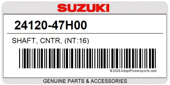 Suzuki 24120-47H00 Shaft, Cntr, (Nt:16)