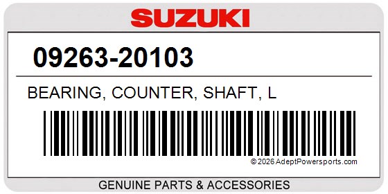 Suzuki 09263-20103 Bearing, Counter, Shaft, L