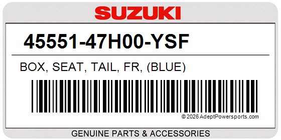 Suzuki 45551-47H00-YSF Box, Seat, Tail, Fr, (Blue)