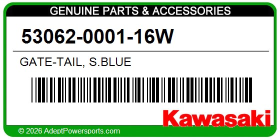 Kawasaki 53062-0001-16W Gate-Tail, S.Blue