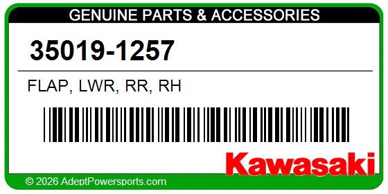 Kawasaki 35019-1257 Flap, Lwr, Rr, Rh