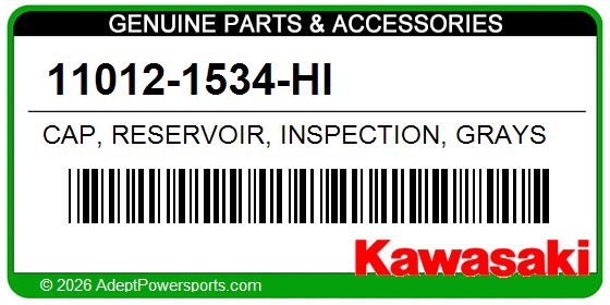 Kawasaki 11012-1534-HI Cap, Reservoir, Inspection, Grays