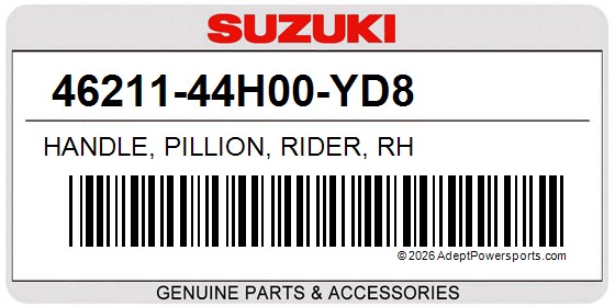 Suzuki 46211-44H00-YD8 Handle, Pillion, Rider, Rh