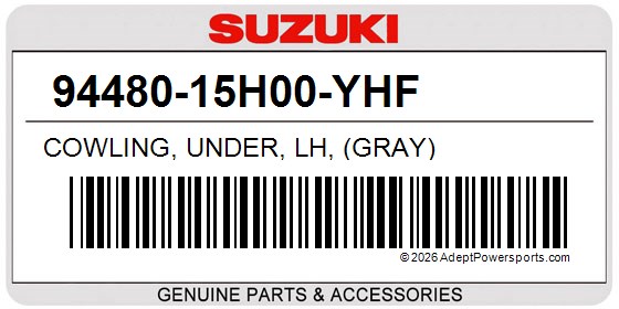 Suzuki 94480-15H00-YHF Cowling, Under, Lh, (Gray)