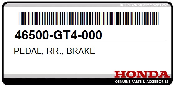 Honda 46500-GT4-000 Pedal, Rr., Brake