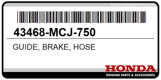 Honda 43468-MCJ-750 Guide, Brake, Hose