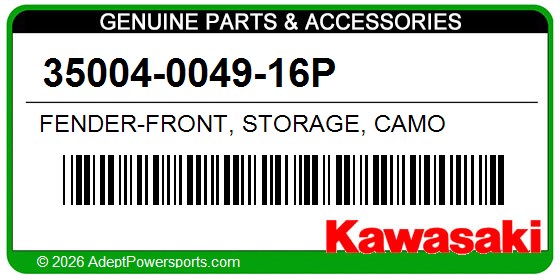 Kawasaki 35004-0049-16P Fender-Front, Storage, Camo