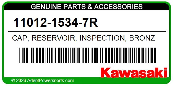 Kawasaki 11012-1534-7R Cap, Reservoir, Inspection, Bronz