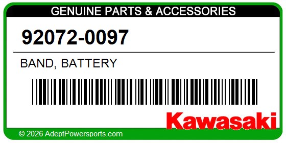 Kawasaki 92072-0097 Band, Battery