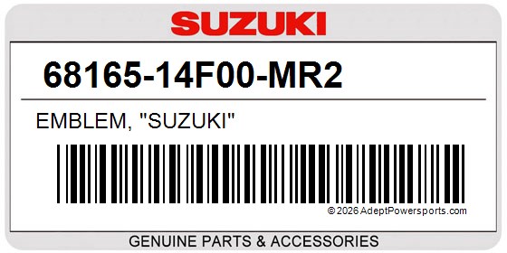Suzuki 68165-14F00-MR2 Emblem, "Suzuki"