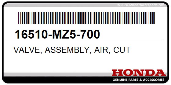 Honda 16510-MZ5-700 Valve, Assembly, Air, Cut