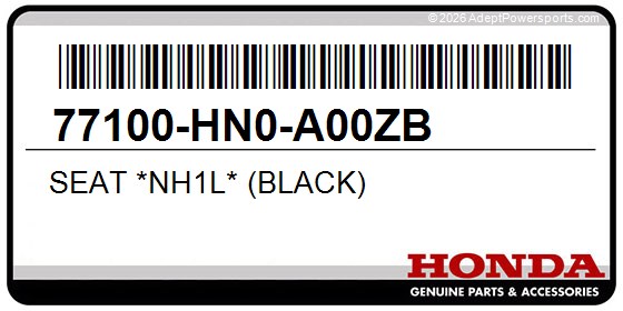 Honda 77100-HN0-A00ZB Seat *Nh1l* (Black)