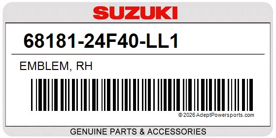 Suzuki 68181-24F40-LL1 Emblem, Rh