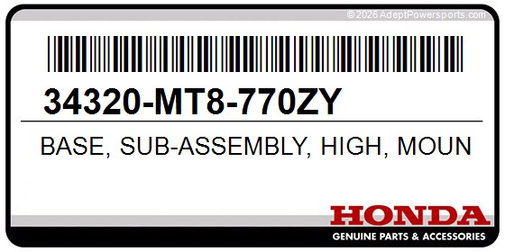 Honda 34320-MT8-770ZY Base, Sub-Assembly, High, Mount, Light, *G167p*, (Pearl, Merced, Green)