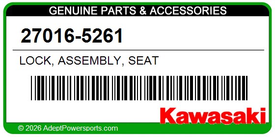 Kawasaki 27016-5261 Lock, Assembly, Seat