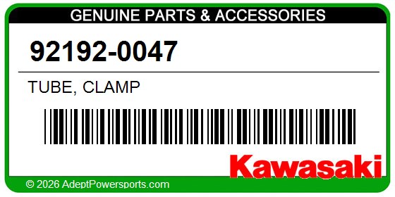 Kawasaki 92192-0047 Tube, Clamp