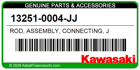 Kawasaki 13251-0004-JJ Rod, Assembly, Connecting, J