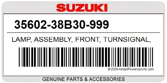 Suzuki 35602-38B30-999 Lamp, Assembly, Front, Turnsignal, L