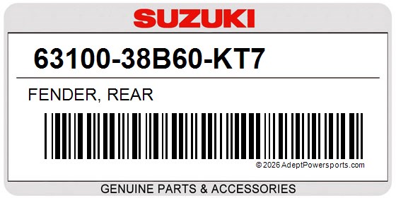 Suzuki 63100-38B60-KT7 Fender, Rear