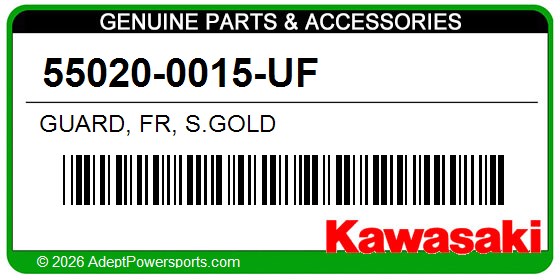 Kawasaki 55020-0015-UF Guard, Fr, S.Gold