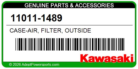 Kawasaki 11011-1489 Case-Air, Filter, Outside