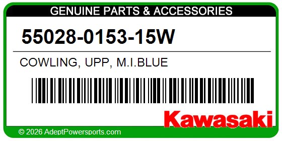 Kawasaki 55028-0153-15W Cowling, Upp, M.I.Blue
