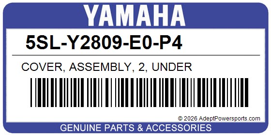 Yamaha 5SL-Y2809-E0-P4 Cover, Assembly, 2, Under