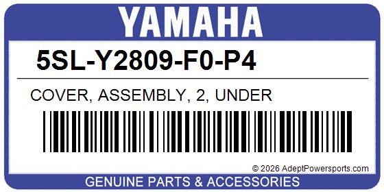 Yamaha 5SL-Y2809-F0-P4 Cover, Assembly, 2, Under